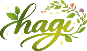 hagi সাইটের কালো সোনালি লোগো